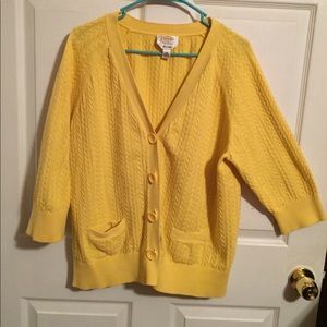 Talbots, Plus Size, Yellow cardigan